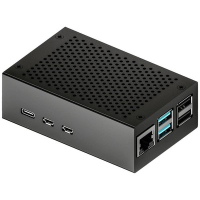 Joy-it RB-AlucaseP5-01B SBC-Gehäuse Raspberry Pi  Aluminium Schwarz
