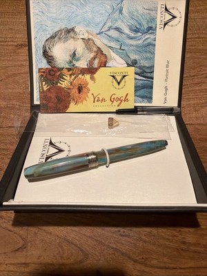 Used Visconti Van Gogh Portrait in Blue Nib Fountain Pen
