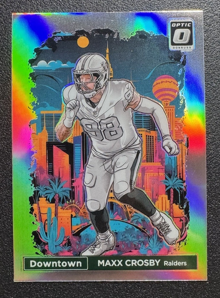 2024 Panini Donruss Optic Downtown Prizm Maxx Crosby #23 Raiders