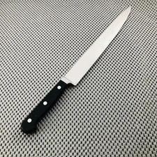 Wusthof Dreizack Solingen Germany Slicer Knife 4522 26cm 10"- Black Handle