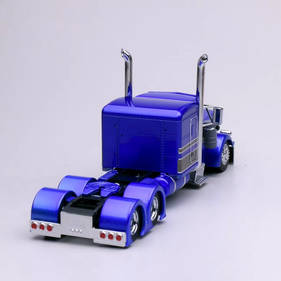 1:64 Peterbilt 379 Low Profile Die-Cast Model Truck - Alloy Replica-Blue - Image 4 of 4