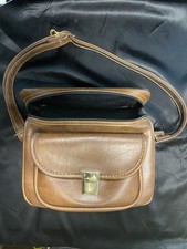 Vintage Brown Faux Leather Camera Shoulder Bag Carry Case