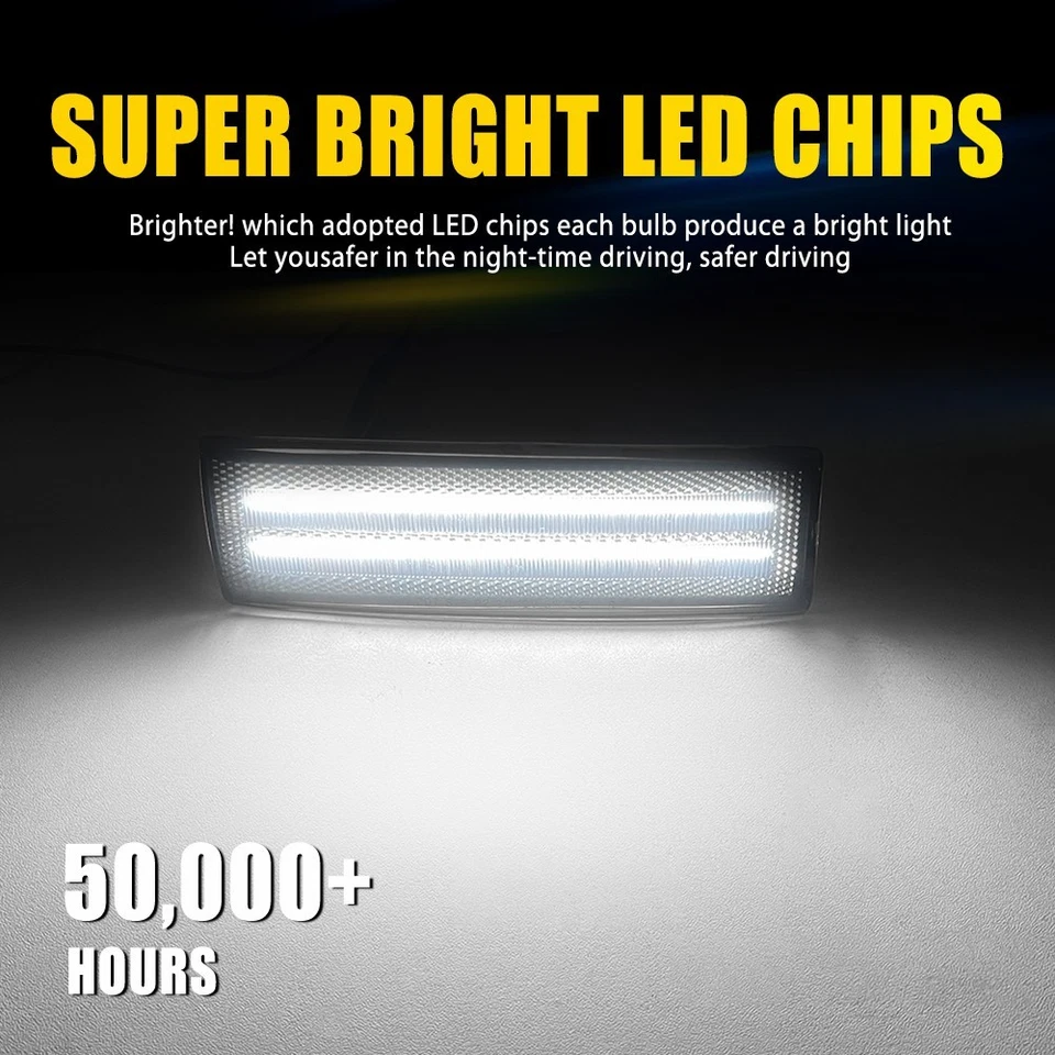 Luces marcadoras LED blancas ahumadas para guardabarros delantero 2-20 para GMC Typhoon Sonoma GT 92-93 Foto 4 de 4