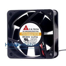 1PC FD246025EB 24V 0.21A 6CM Y.S.TECH Server Inverter Cooling Fan