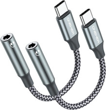 USB Type C to 3.5Mm Headphone Jack Adapter, 2-Pack USB C to Aux Female Audio D