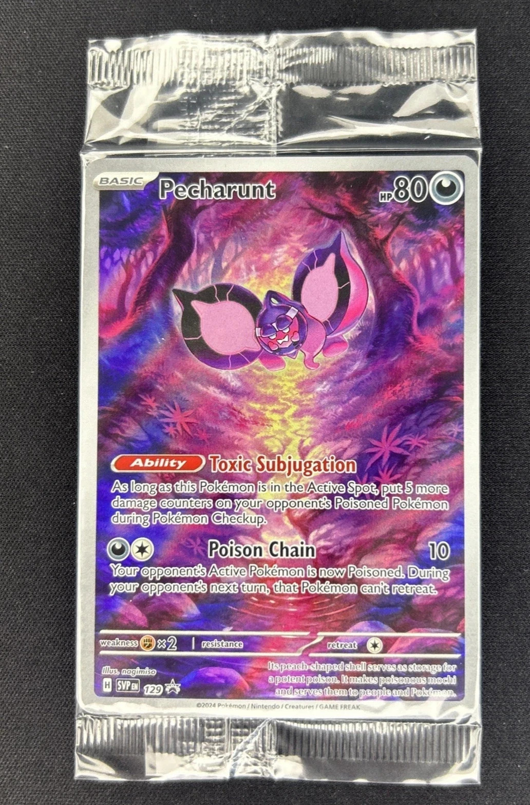 Pecharunt 129 Sv: Scarlet & Violet Holo SEALED PROMO Full Art Pokemon Card