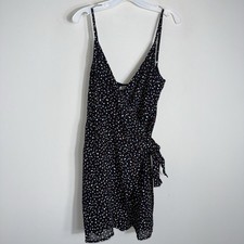 Reformation Troppo Confetti Spaghetti Strap Wrap Mini Dress-Size XS