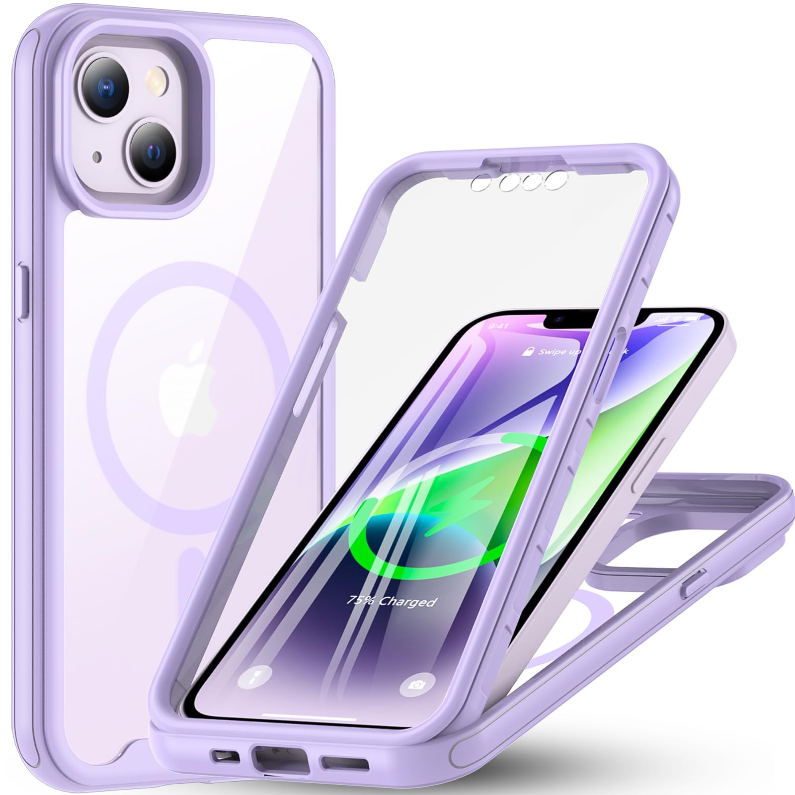Coque iPhone 14/13 antichoc MagSafe avec induction magnétique puissante