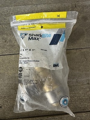 Sharkbite Max 1'' X 1'' X 1'' Tee Push Connect Standard 6021400