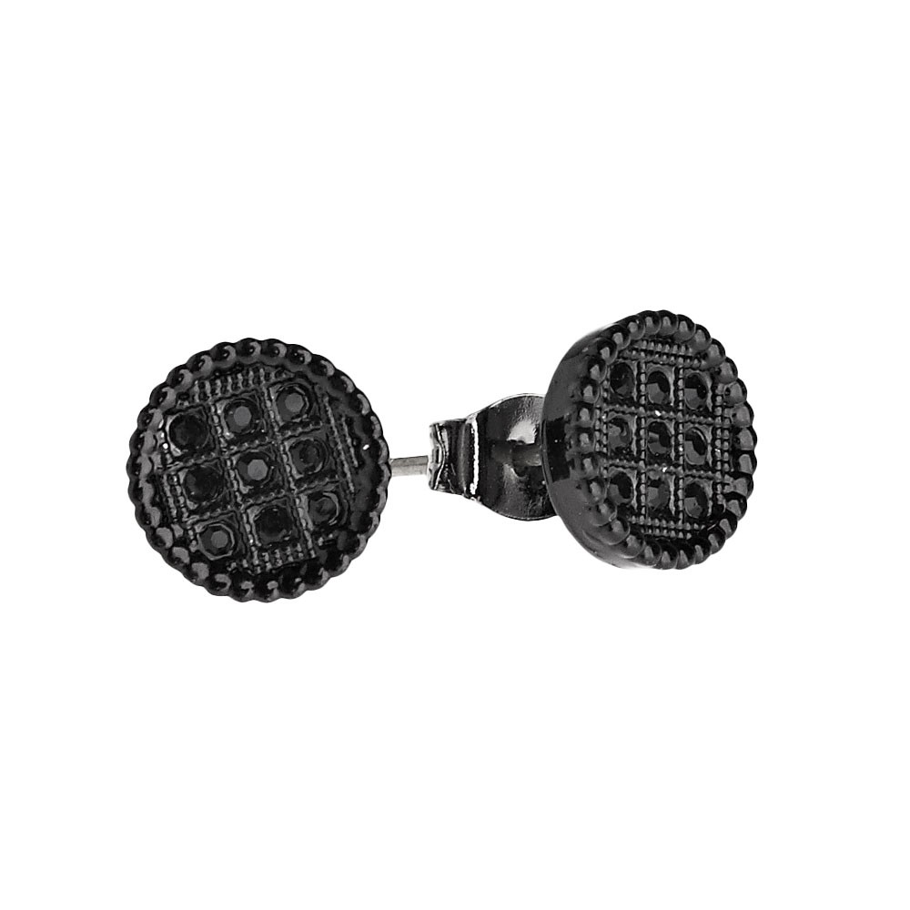 Коробка для украшений Ohrstecker со льдом - КРУГЛАЯ 10 мм schwarz