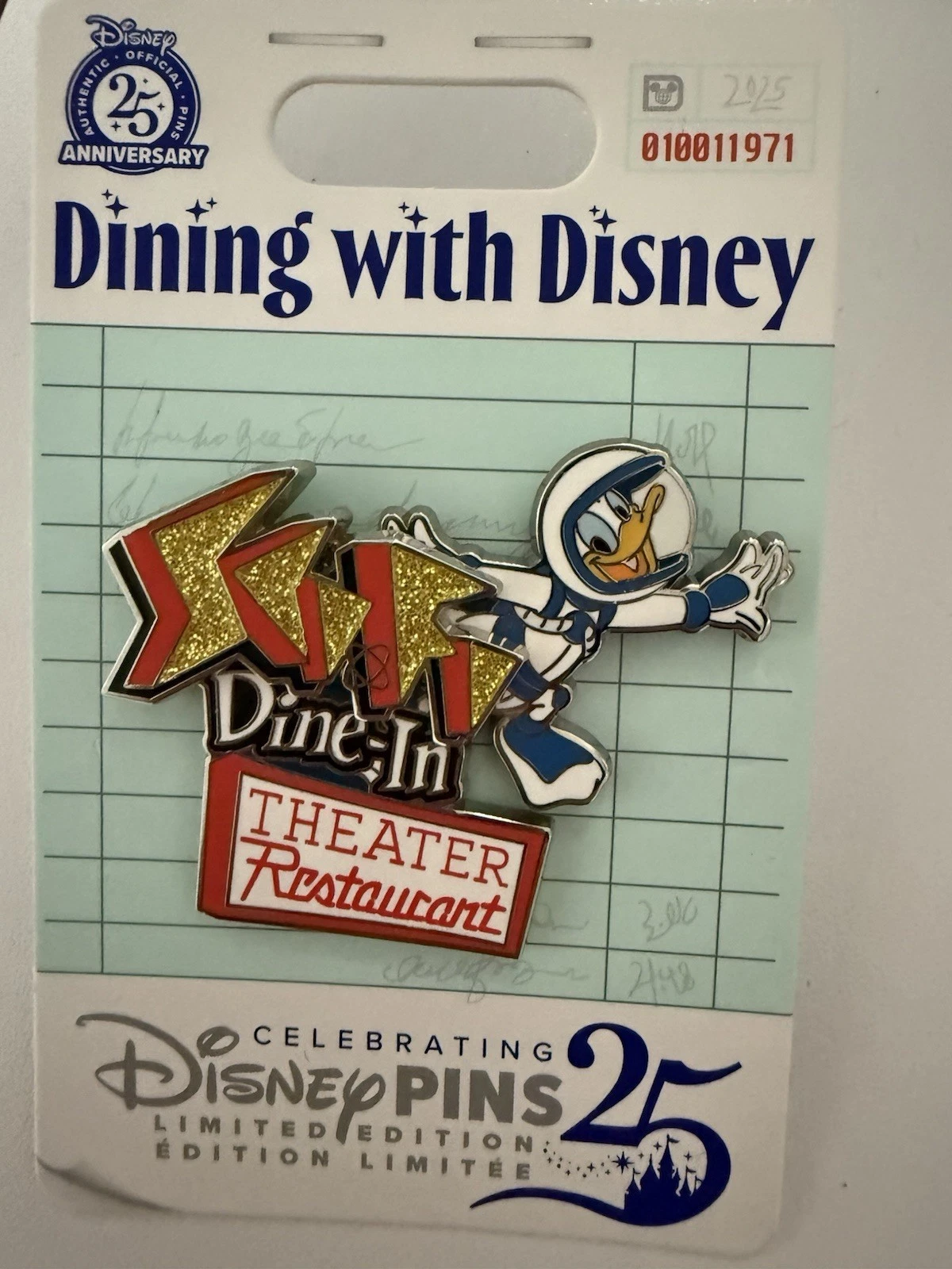 2025 WDW Dining with Disney 11/12 SCI-FI DINE-IN Donald Limited Ed LE2500