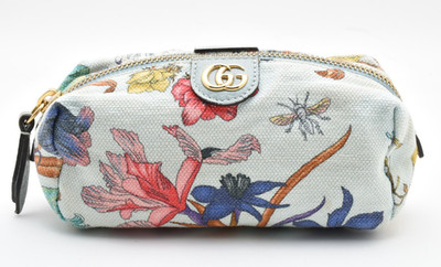 GUCCI Flora Marmot Cosmetic Pouch Purse Case Bag Limited Edtion GG Auth