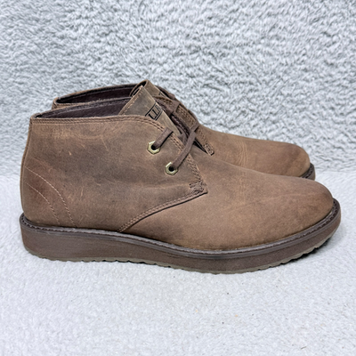 LL Bean‎ Stonington Mens Size 9 Chukka Boots Brown Oiled Leather Lace Up 511441 L.L. Bean Men Stonington Boot Moc Toe | Leather Workwear  main image 3