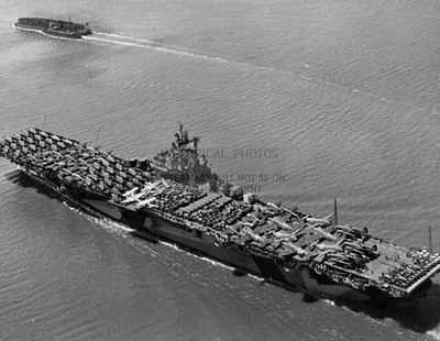 USS INTREPID AIRCRAFT CARRIER SAN FRANCISCO 1944 8.5X11 CANVAS PHOTO
