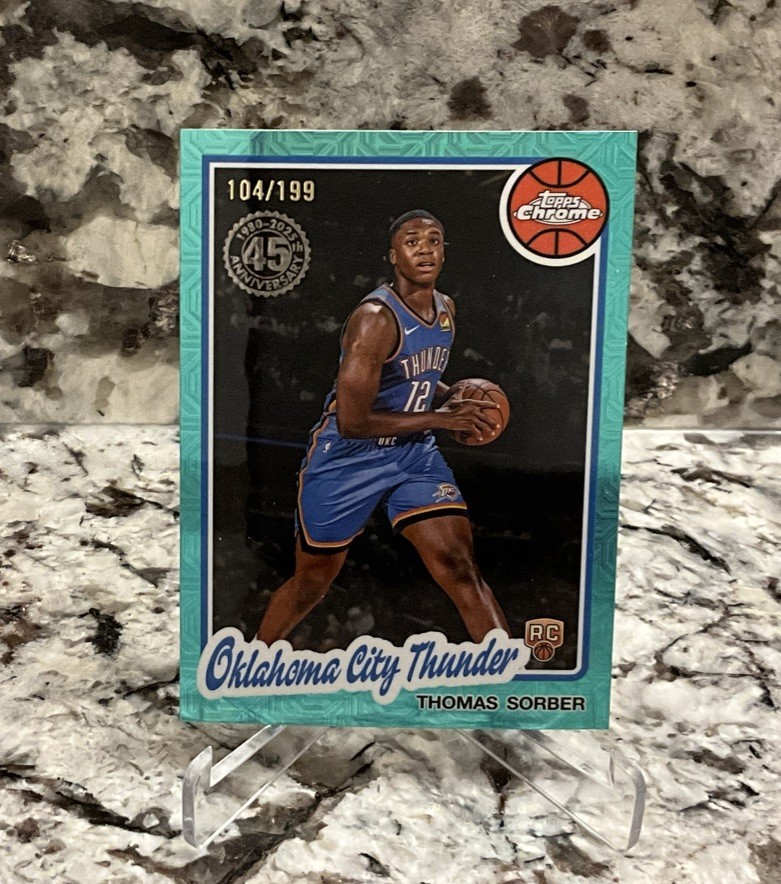 2025-26 Topps Chrome NBA Thomas Sorber Mojo Silver Pack Aqua /199 45th