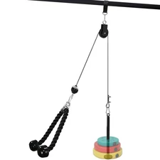LAT and Lift Pulley System, Weight Cable Machine for Power Cage & Squat Rack,...