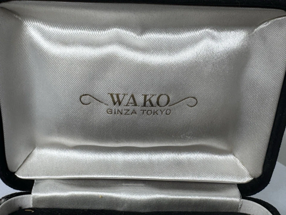 Precioso clip de corbata vintage puro de 10 quilates de oro rosa WAKO GINZA TOKYO perla Foto 2 de 4