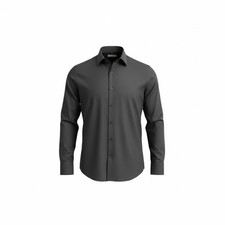 Men s Berlioni Italy Long Sleeve Button Down Black Size Large