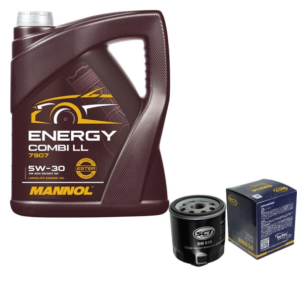 SCT Inspektionspaket 5L Mannol Energy 5W-30 FüR VW UP 1.0 Golf V 1.4 16V Polo-image