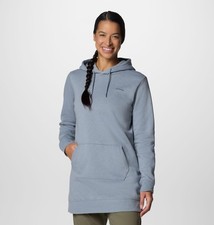 Columbia Women s Burr Trail Long Tunic Hoodie Size Large Grey