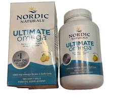 1x Nordic Naturals Ultimate Omega Lemon 1280mg - 180 Soft Gels Exp. 02/2027