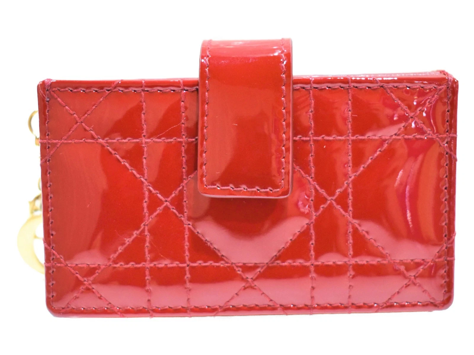 Porte carte Dior d'occasion S0074Ovrb M323 étui émail rouge Jabaracconvenient populaire St