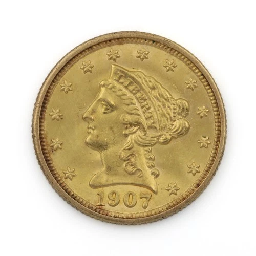 1907 $2.50 Liberty Head Quarter Eagle Gold Coin United States No Reserve #C770-2