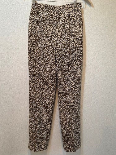 Akris, Pantaloni di lana vintage Akris Swiss Made stampa leopardata 6 silenziosi lusso mobwife