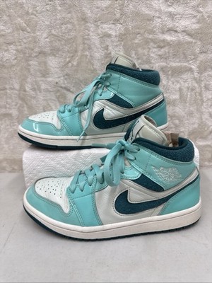 Nike Women s Size 7.5 Air Jordan 1 Mid Turquoise Teal Shoes Sneakers DZ3745-300