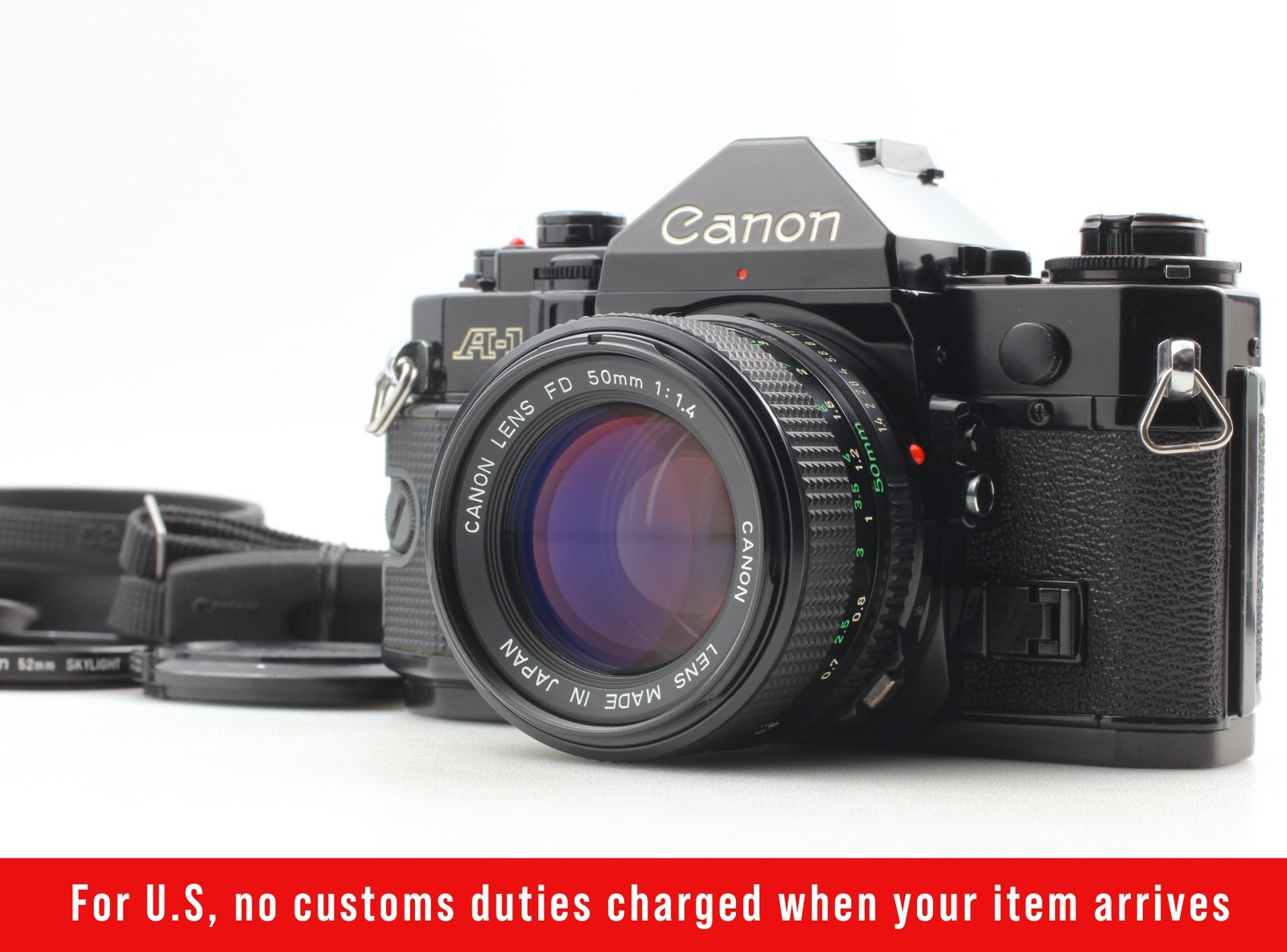 ⏯️ Canon A-1 A1 35mm Film SLR Camera New FD 50mm f/1.4 From JAPAN [MINT]