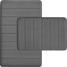 Bathroom Rugs Set 2 Piece Memory Foam Bath Non-Slip Bath Mat,Washable Room