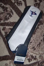 NEW LINKS AND KINGS Leather Fairway Wood Head Cover OCEAN REEF CLUB White Black