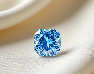 .50 Ct Natural Royal Blue Diamond Asscher Cut VVS1 D Grade GDGL Certified D5