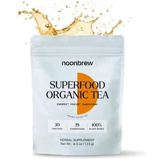 NoonBrew Oolong Mushroom Tea – Natural Energy, Focus & Mood Support, 30 Servings