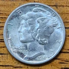 1943 Mercury Silver Dime AU-BU #AB779