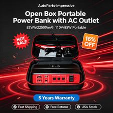 Open Box Portable Power Bank with AC Outlet, 83Wh/22500mAh 110V/85W Portable US