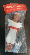 1960s Novelty Toy Souvenir Indian Doll Made in Japan New In Bag 