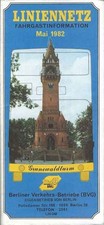 Berlin Mai 1982 BVG Liniennetz Fahrgastinformation Berliner Verkehrs-Betriebe