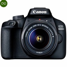 Canon EOS 4000D Digital SLR Camera Black with EF-S 18-55mm f/3.5-5.6 Lens