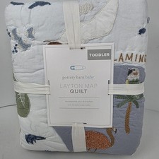 Pottery Barn Kids Layton Map Toddler Quilt New