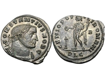 Konstantius Chlor, wunderbarer Follis, Lyon, 302-304 n. Chr. [ROM_3900]