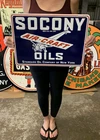 Antique Vintage Old Style Socony Aircraft Oil Made in USA