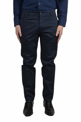 MSGM Men's Dark Blue Flat Front Pants US 28 30 32 34