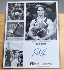 Olympic Gymnast Paul Hamm Signed B/W Photo