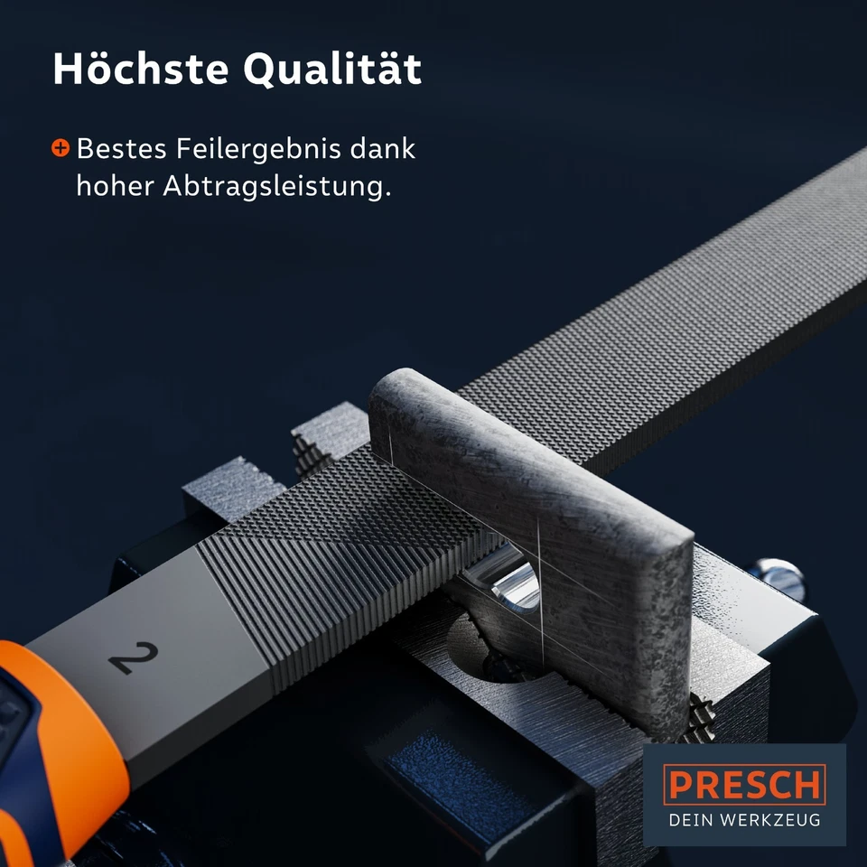Presch Werkstattfeilen Set 5tlg. 200mm | Feilen Satz | Raspel Satz | Hieb 2 - Bild 3 von 4