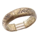 925 Sterling Silver Vintage Ring CALABAZA NAVAJO Geometric Band Sz 9.5 RG35424