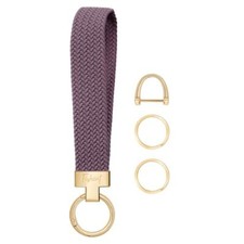 Stretchy Wristlet Keychain, Cute Key Chain, Woven Wrist Lanyard Smoky Violet