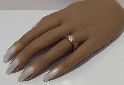 AJR 14K Yellow Gold Diamond Ring Sz