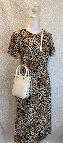 BARNEYS NEW YORK Woman’s Leopard Animal Print Dress MADE IN USA Size Small - Picture 17 of 20