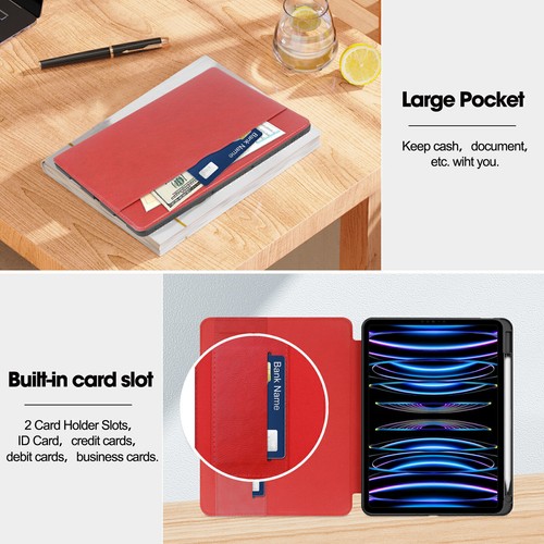 Leather Stand Case Cover for Apple iPad Air 11" 2025 6 5/9th 8th 7th Gen/Pro 11" - Picture 36 of 64